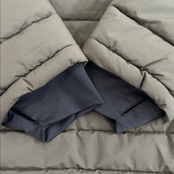 HFX 3/4 Stretch Hooded Puffer Jacket Coat Parka Water Resistant Womens XL Olive - Picture 14 of 14